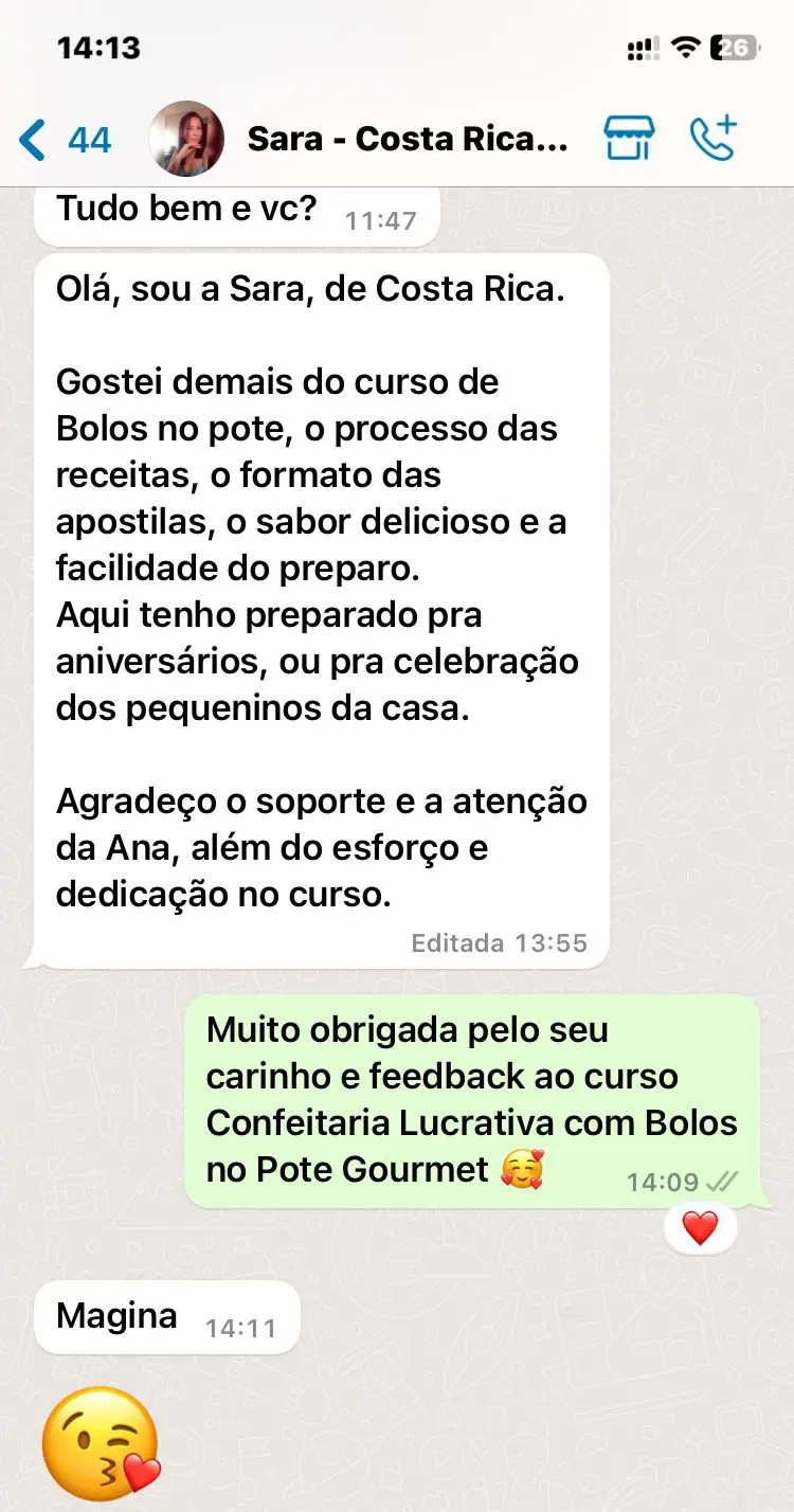 Quem já experimentou os nossos bolos gourmet sabe que a qualidade é garantida. O certificado de aprovação reflete o cuidado que colocamos em cada receita.
